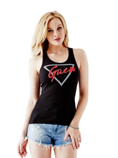 Sleeveless Caviar Logo Tank | GUESS.com