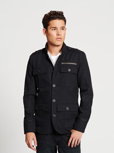 Banner Herringbone Jacket | GbyGuess.com