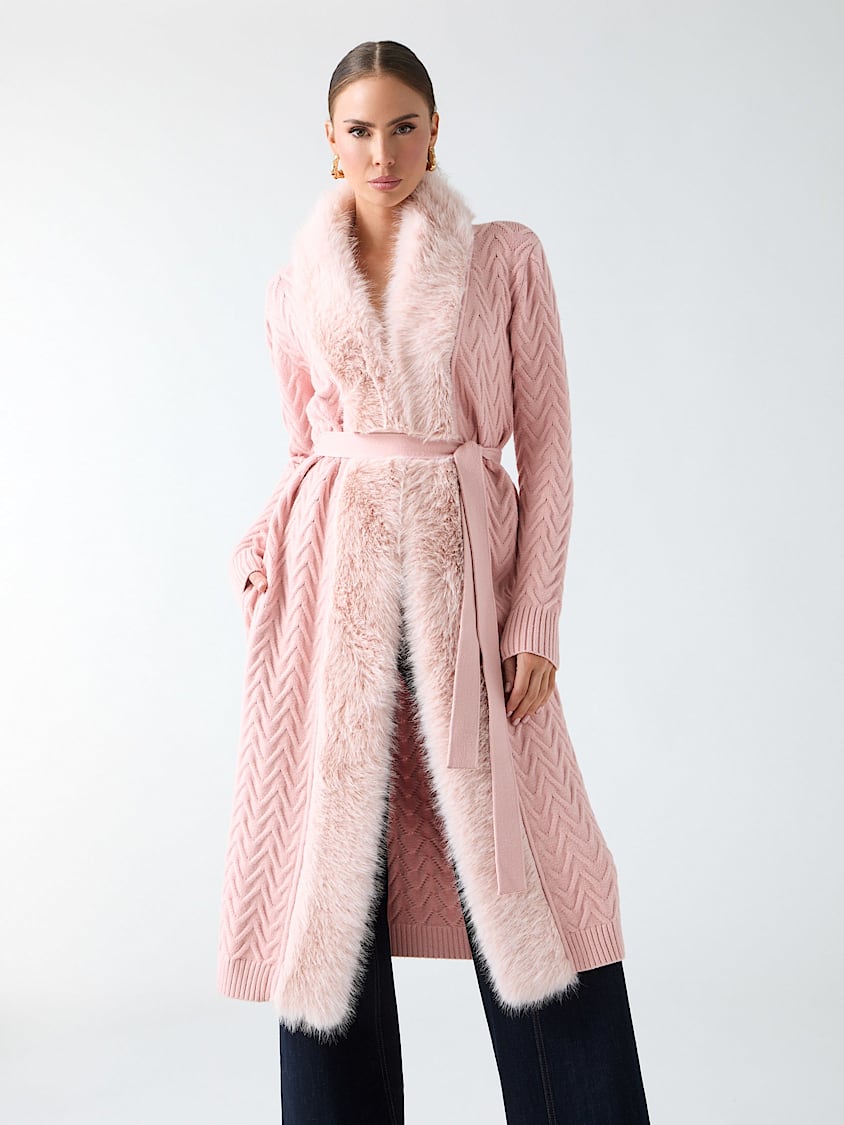 MARCIANO BY GUESS Paula Wrap Cardigan Coat