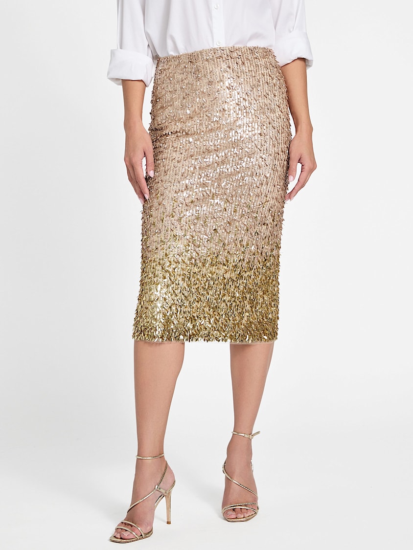 MARCIANO BY GUESS Marilyn Sequin Midi Skirt