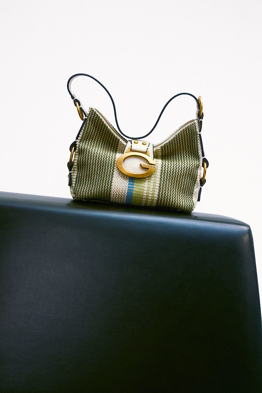 GUESS Camden Woven Shoulder Bag
