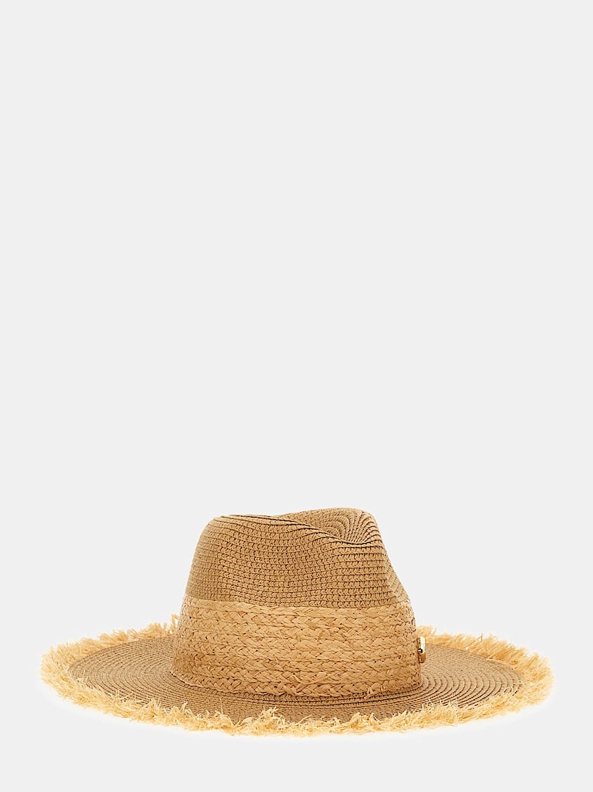 GUESS Wide Brim Straw Hat