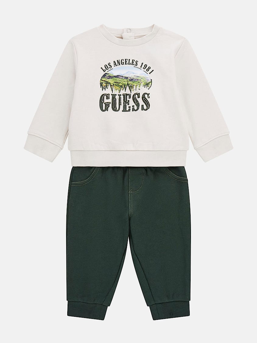 GUESS KIDS Eco Logo Sweatshirt And Joggers Set (0-24M)