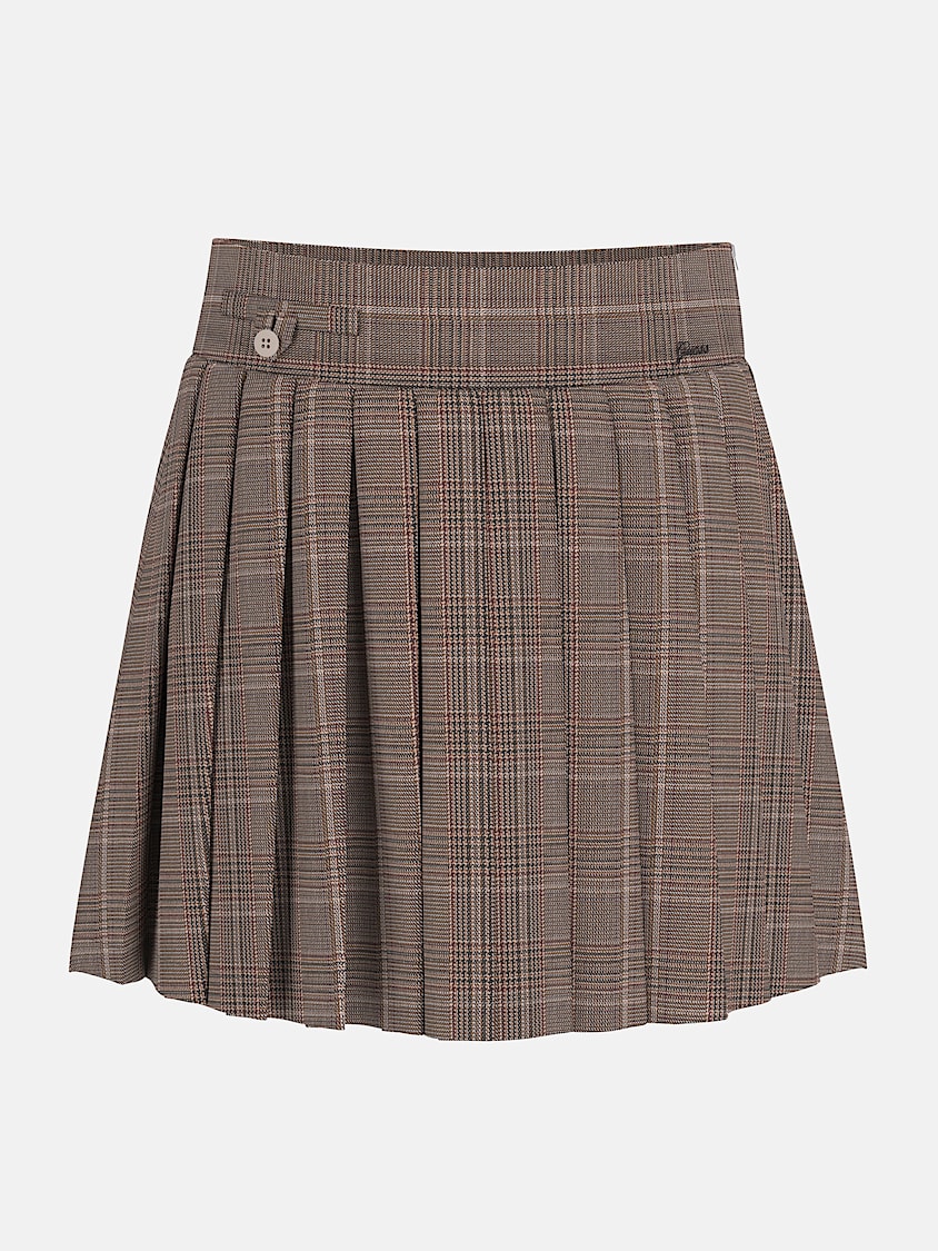 GUESS Pleated Plaid Mini Skirt (7-16)