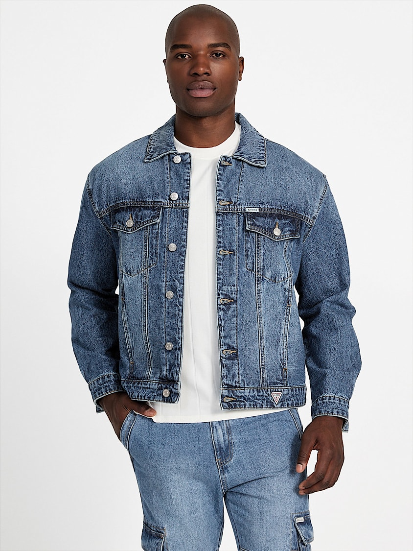 GUESS Relaxed Denim Trucker Jacket
