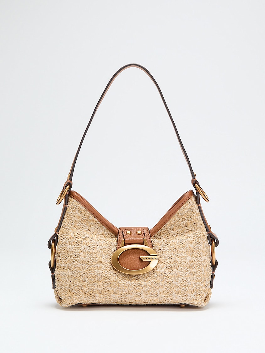 GUESS Camden Straw Mini Shoulder Bag