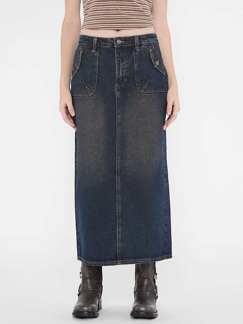 GUESS ORIGINALS Guess Originals Split Back Denim Skirt