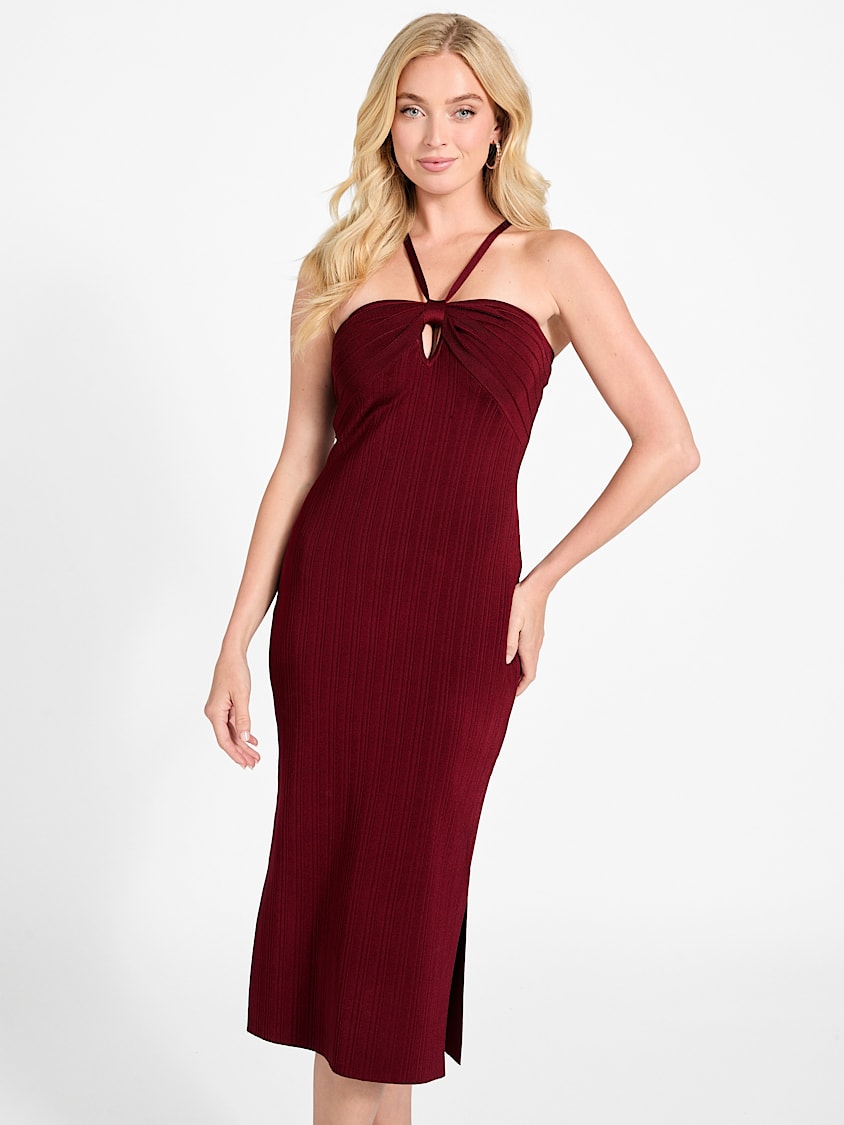 GUESS Sofie Keyhole Sweater Dress