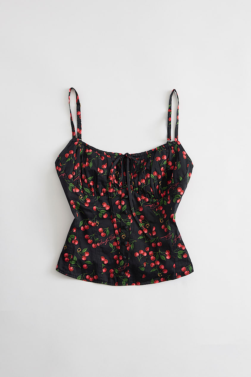 GUESS Printed Corset Top