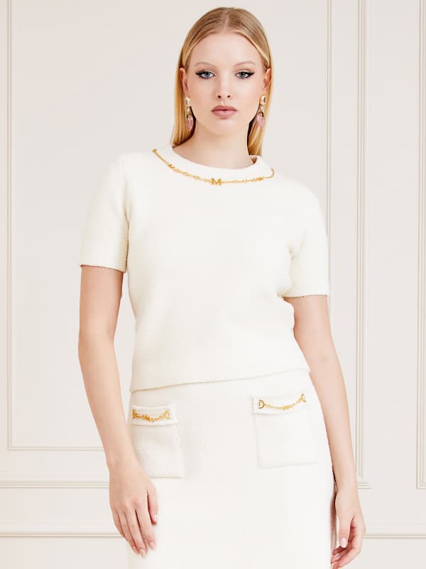 Top En Maille Détail Chaîne Marciano