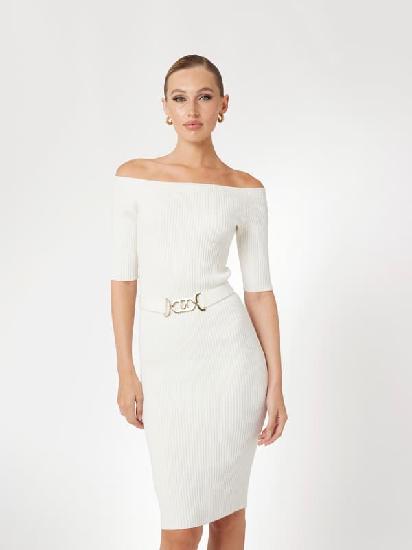 Marciano Bodycon Midi-Jurk Sweaterstof