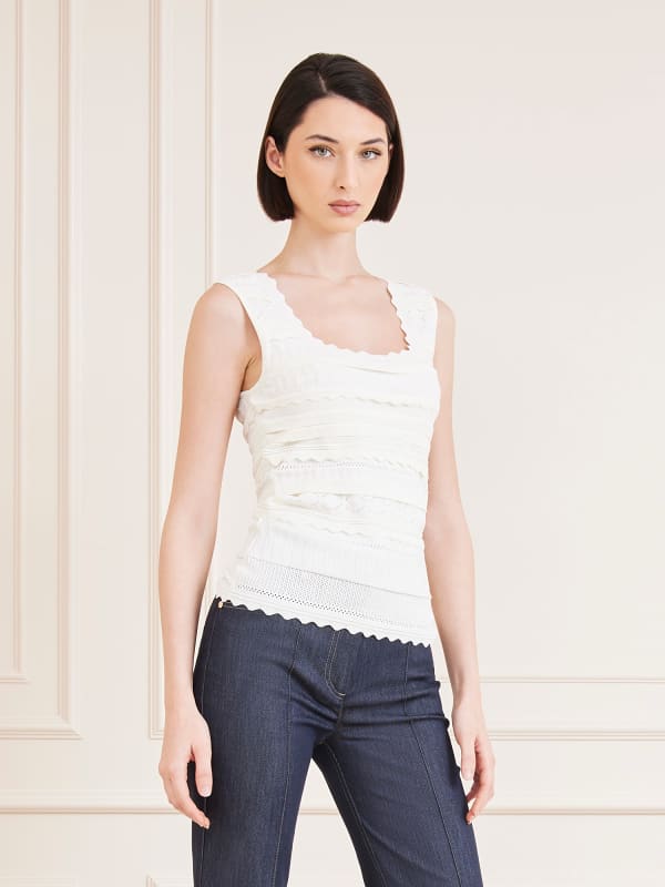 Top En Maille Ruban Crochet Marciano