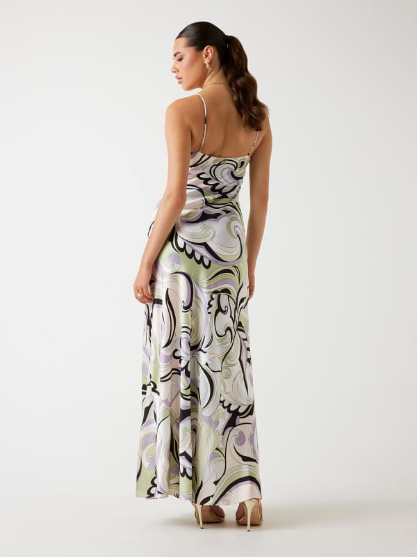  Marciano Guess Marciano Langes Bedrucktes Slip Dress 