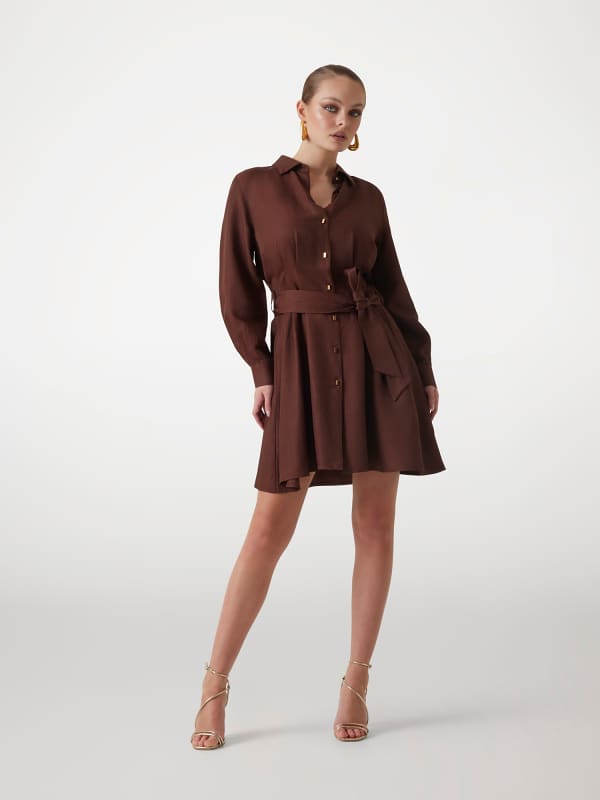 Marciano Hemdblusenkleid Leinenmix