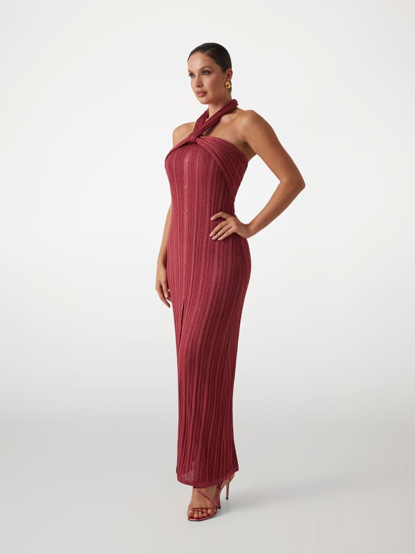 Marciano Langes Rippstrickkleid