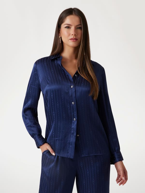 Marciano Slim-Fit Bluse Mit Kettenlogodruck