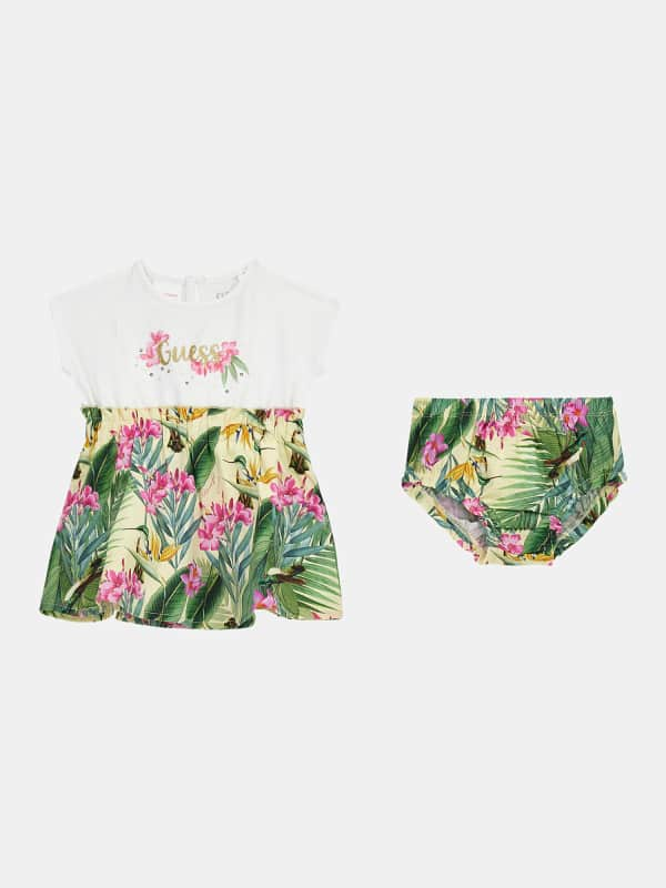 Guess Kids All Over Print Dress And Panties Set