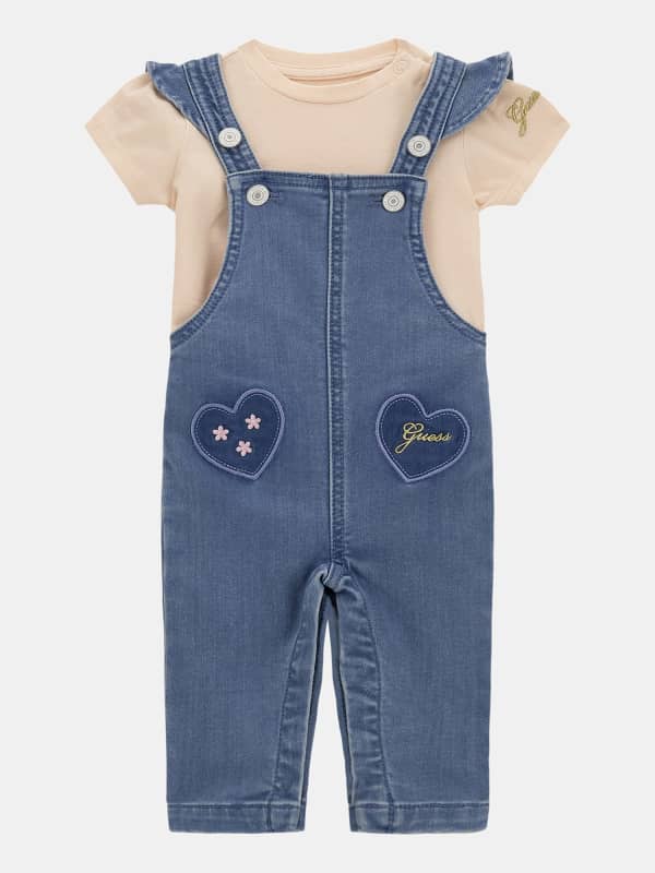 Set T-Shirt / Salopette Maille Denim