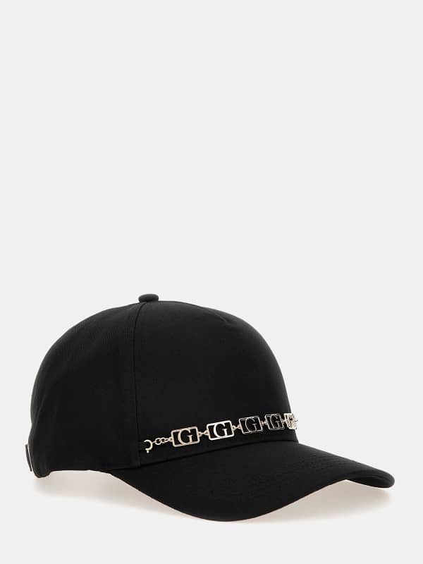 Baseballcap Mit Kette Und Logoschriftzug