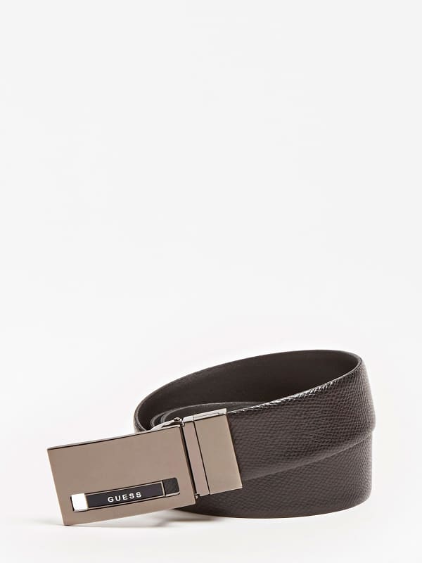 Image of Guess Real Leather Reversible Belt