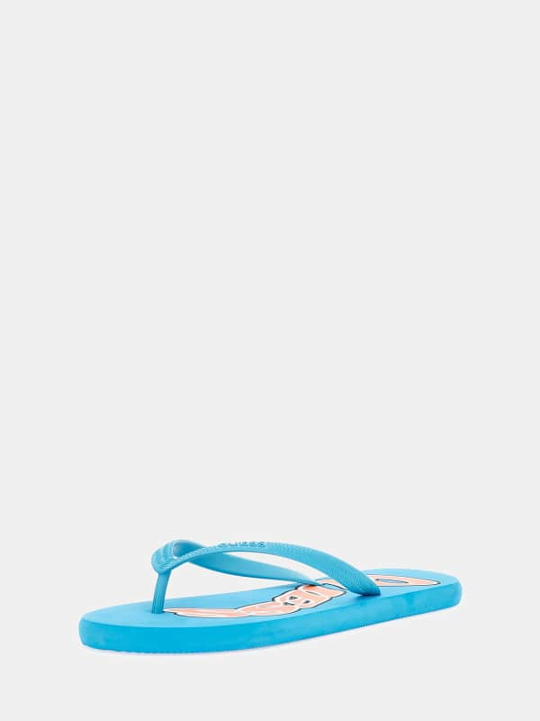 Guess Logo Beach Flip Flops