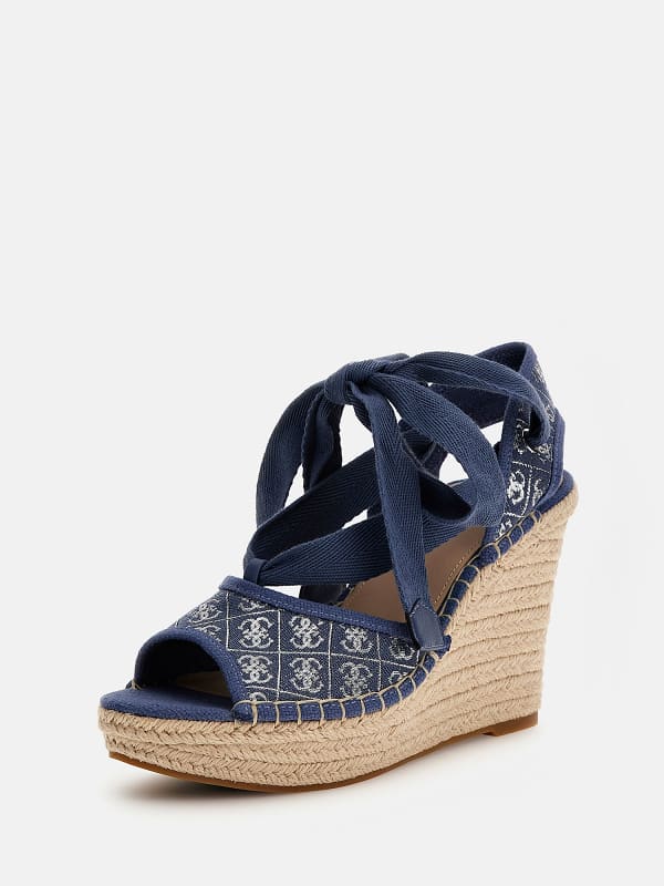 

Босоножки На Танкетке «Halona» С Логотипами 4G