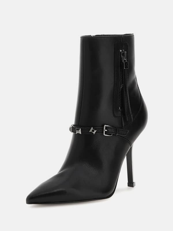 Guess Aylo Genuine Leather Ankle Boots