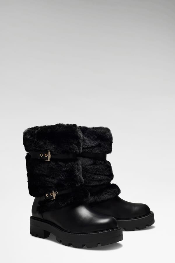 botas de piel sintetica yaffa