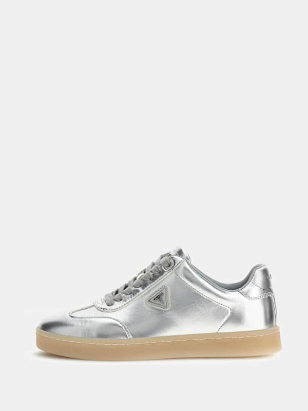  Guess Sneaker Jazlie Leder-mix Metallic-optik 