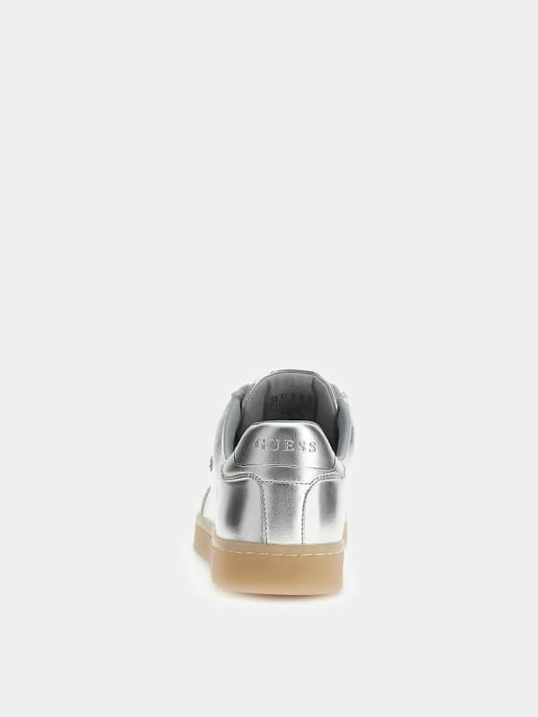  Guess Sneaker Jazlie Leder-mix Metallic-optik 