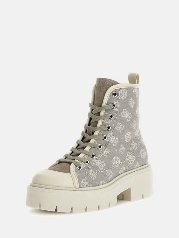 Guess Shutter 4G Peony Logo Combat Boots