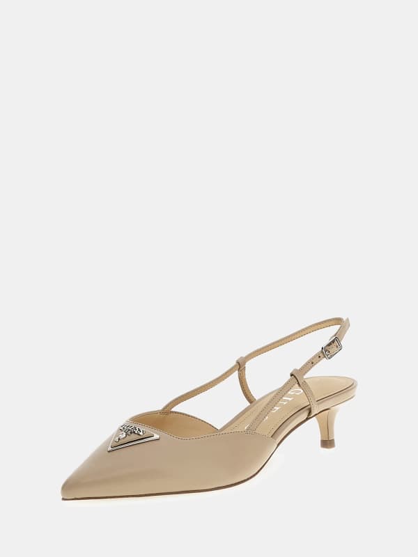 Guess Jesson Genuine Leather Slingbacks