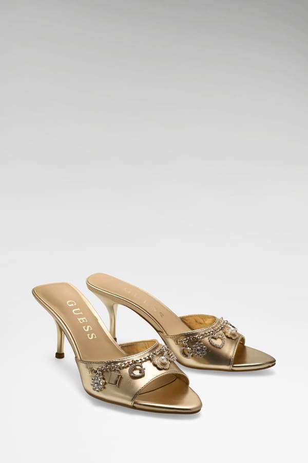 sandalias con cadena logo vanesy