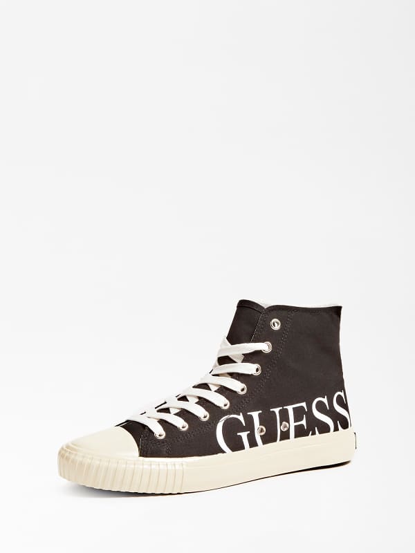Image of Guess New Winners Logo High-Top Sneaker