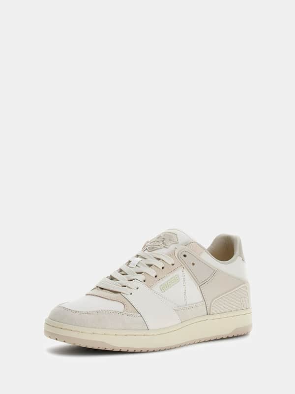 Guess Sava Low Mixed-Leather Sneakers