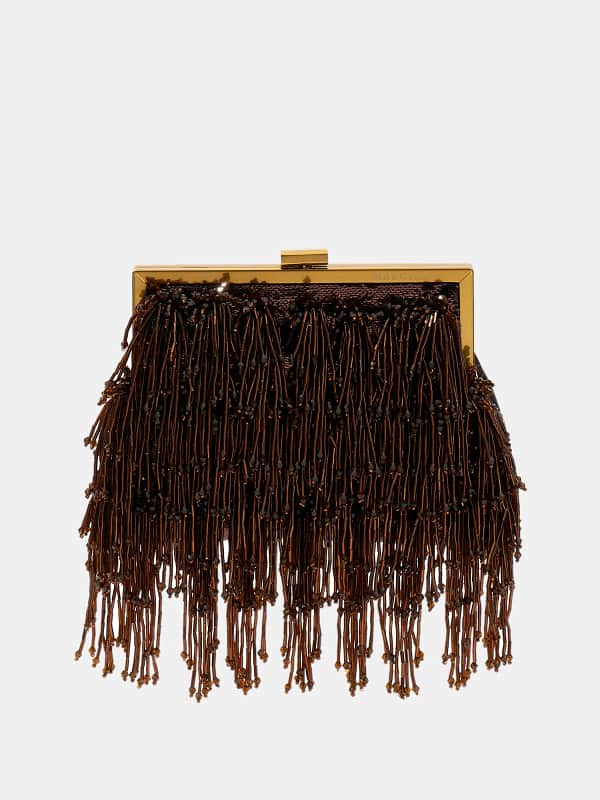  Marciano Guess Marciano Perlenfransen Clutch Tasche 