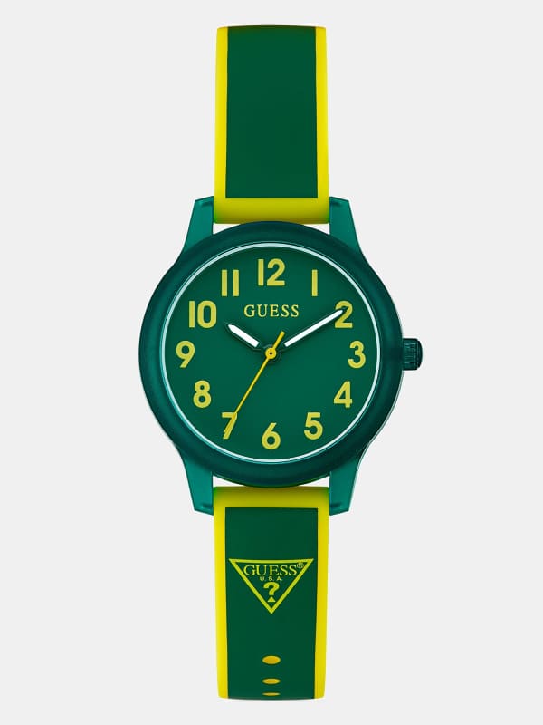 Analog-Armbanduhr Silikon Logo-Dreieck