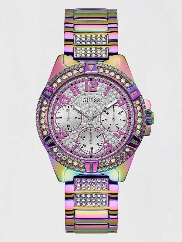 guess iridescent multifunction watch