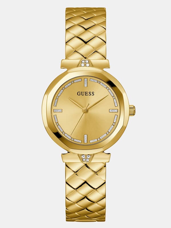 Guess Analogue Watch With Crystal Applique