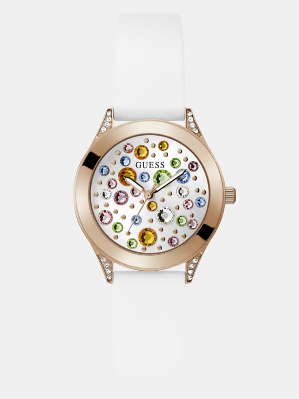 Guess Analogue Watch With Crystal Applique Detailing