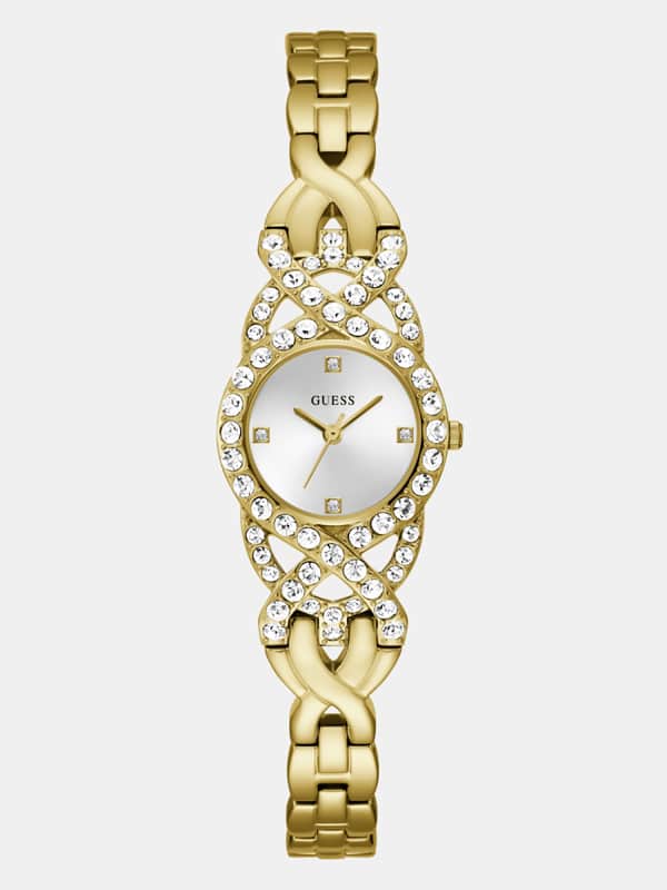 Guess Analogue Watch With Crystal Applique Detailing