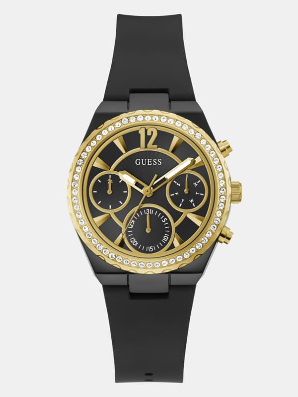 Guess Multi-Function Watch With Crystal Applique Detailing