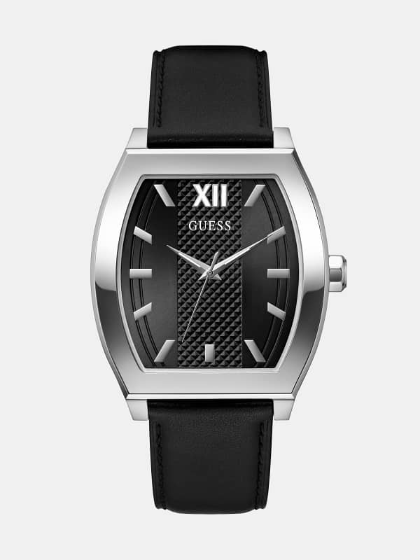 Montre Analogique En Cuir Véritable