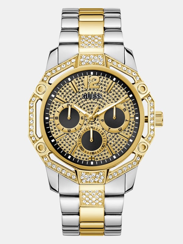 Orologio Multifunzione Con Cristalli 46 Mm