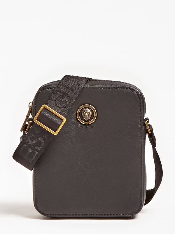 Image of Guess King Saffiano Mini Crossbody