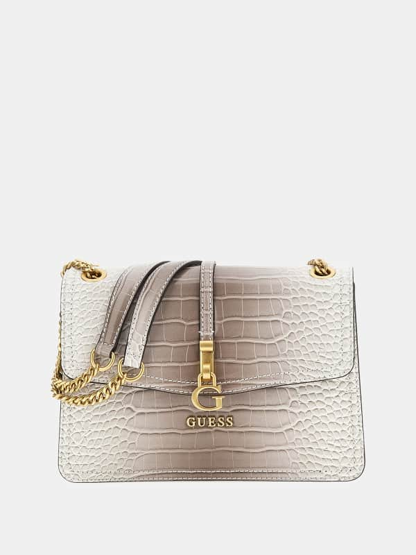 Guess G James Croc Print Crossbody Bag