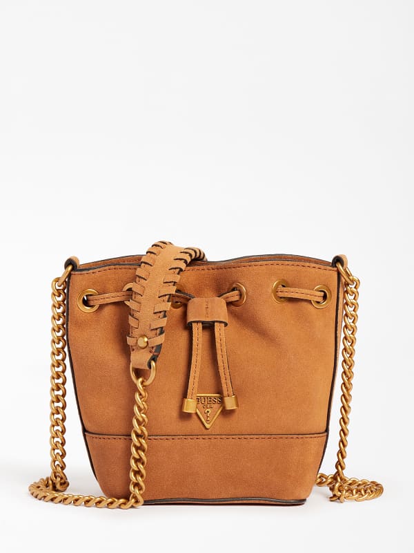 Guess Kaoma Suede Mini Bucket Bag