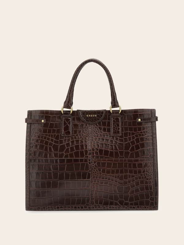 Guess Isa Genuine Leather Shopper