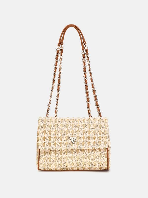 Guess Merrill Raffia Crossbody Bag