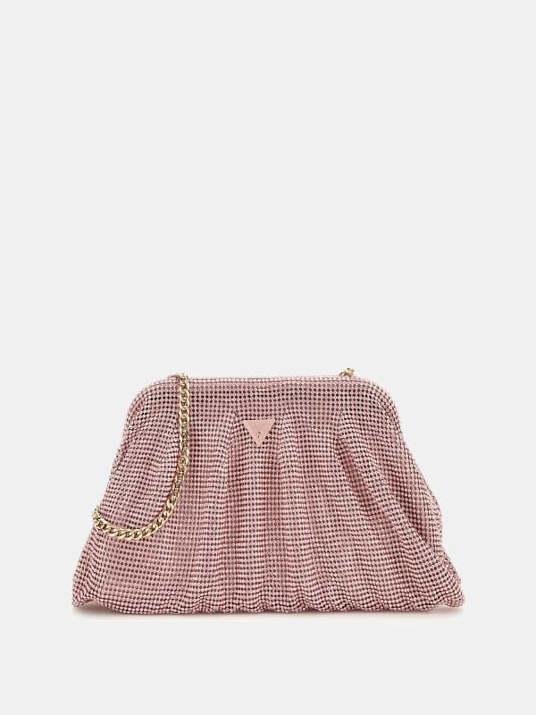  Guess Clutch Zalina Strass-netzstoff. 